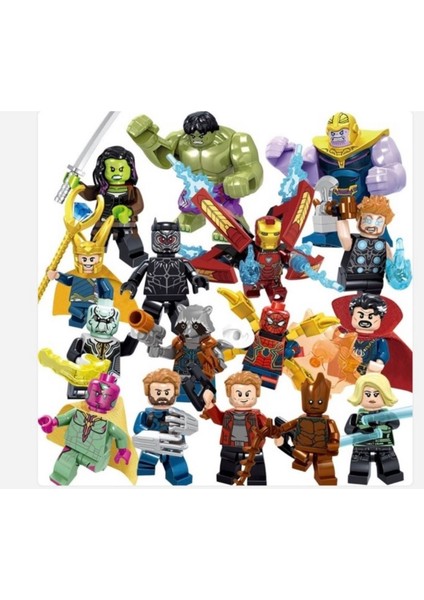 16 Lı Marvel Mini Figür Yapı Taşları Seti Serisi fiyatları