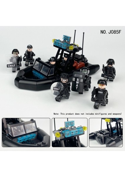 LEGO Uyumlu Swat Botu ve 8 Swat Polisi ile Görsel Gibidi