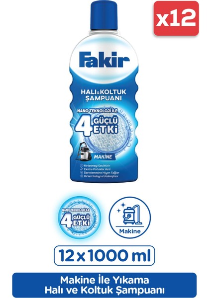 Halı Şampuanı Makine 1000 ml x 12'li Set