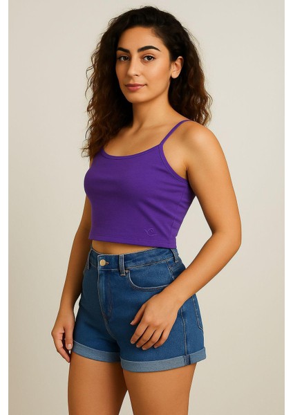 Kadın Ip Askılı Crop modelleri
