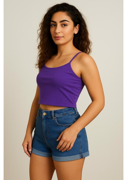 Kadın Ip Askılı Crop