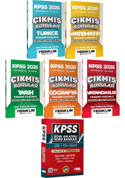 Ortaöğretim-Önlisans Türkçe Matematik Tarih Coğrafya Vatandaşlık Çıkmış-Lise Önlisans Konu Ant. Soru