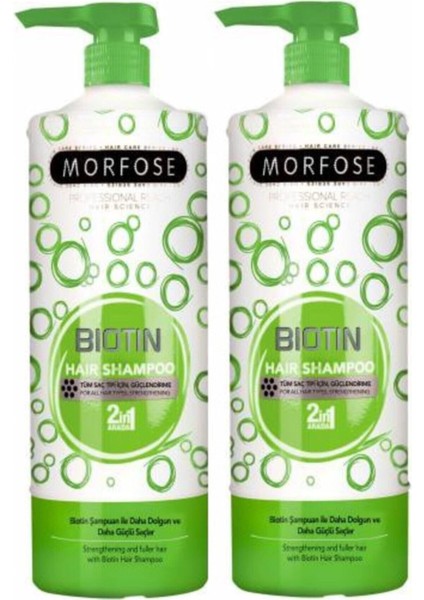 Morfose Biotin Içeren Saç Şampuanı 1000 ml 2 Adet