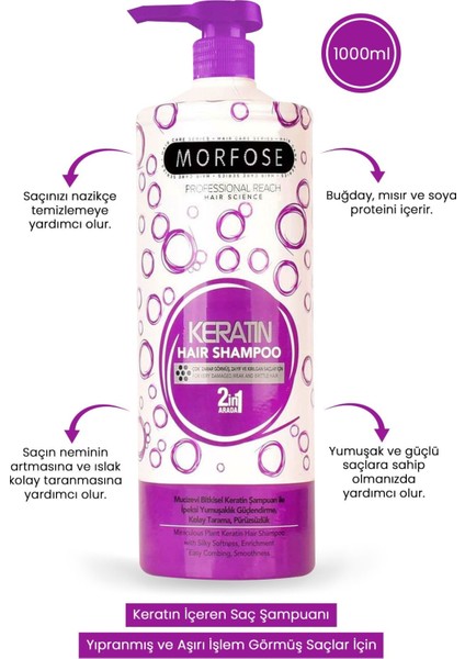 Morfose Keratin Içeren Saç Şampuanı 2X1000ML fiyatları