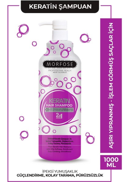Morfose Milk Therapy Keratin Saç Bakım Şampuanı 1000 ml - Besleyici, Koruyucu Etki