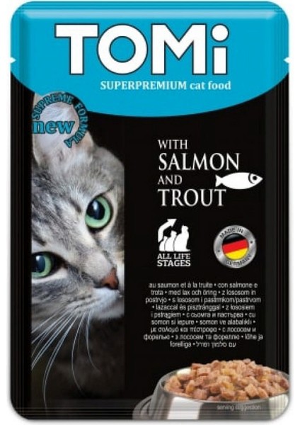 Kedi Somon & Alabalık Pouch Mama 100GR Sptgl