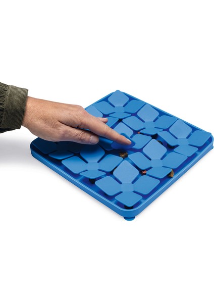 Yavru Köpek Mama Yeme Oyuncağı, Kare Şeklinde, Silikon, Mavi, 20X20CM Sptgl fırsatları