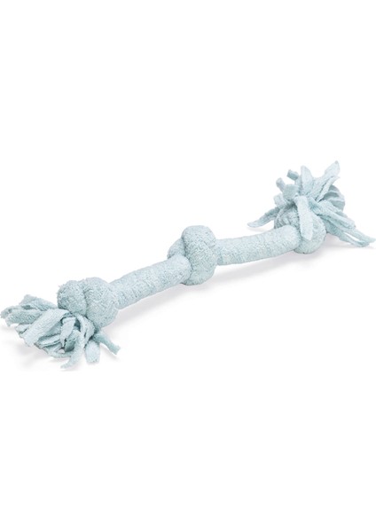 Yavru Köpek Oyuncağı, Çift Düğümlü Diş Ipi, Peluş, Mavi, 30X6X4,5CM Sptgl