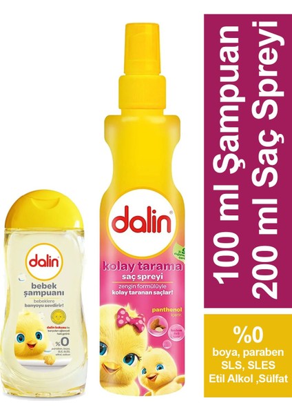 Dalin Klasik Şampuan 100 ml ve Dalin Kolay Tarama Spreyi 200 ml