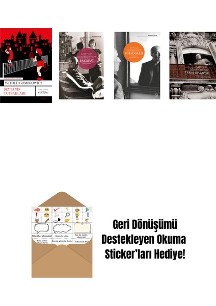 Witold Gombrowicz 4 Kitap Set + Okuma Sticker'ları