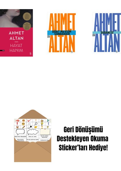 Hayat Hanım + Dört Mevsim Sonbahar/tehlikeli Masallar (Cep Boy) + Sudaki Iz (Cep Boy) + Okuma Sticker'ları