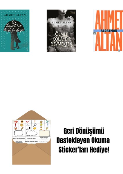 Bir Hayat Bir Hayata Değer + Ölmek Kolaydır Sevmekten + Aldatmak - Yalnızlığın Özel Tarihi (Cep Boy) + Okuma Sticker'ları
