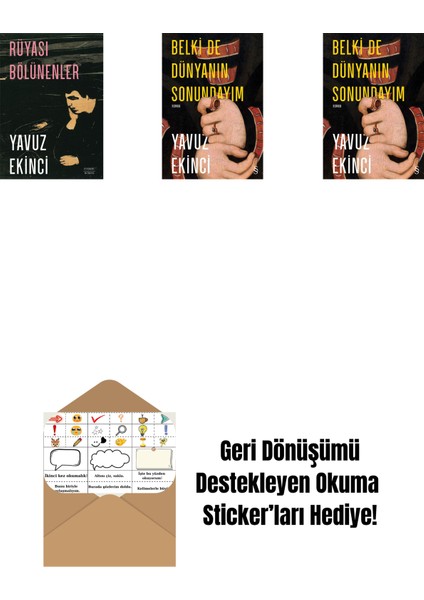 Rüyası Bölünenler + Belki De Dünyanın Sonundayım (Ciltli) + Belki De Dünyanın Sonundayım + Okuma Sticker'ları