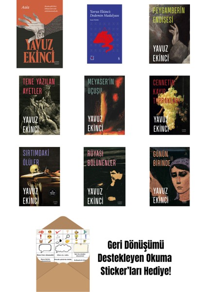 Yavuz Ekinci 9 Kitap Set + Okuma Sticker'ları