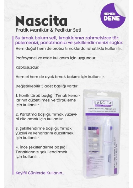 Nascita Pratik Manikür & Pedikür Seti fiyatları