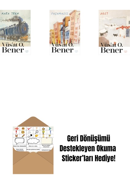 Kara Tren + Yaşamasız + Dost + Okuma Sticker'ları