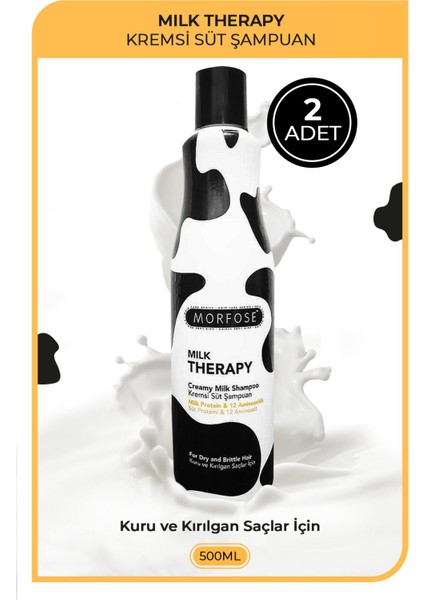 Morfose Milk Therapy Saç Şampuanı 500 ml 2'li Eko Paket