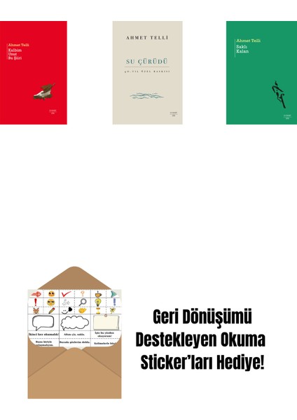 Kalbim Unut Bu Şiiri (Ciltli) + Su Çürüdü (Ciltli) + Saklı Kalan + Okuma Sticker'ları