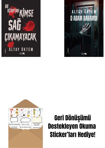 Bu Kitaptan Kimse Sağ Çıkamayacak + O Adam Babamdı + Okuma Sticker'ları