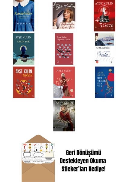 Ayşe Kulin 10 Kitap Set + Okuma Sticker'ları