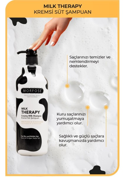 Morfose Milk Therapy Şampuan 1000 ml 2 Adet fiyatları