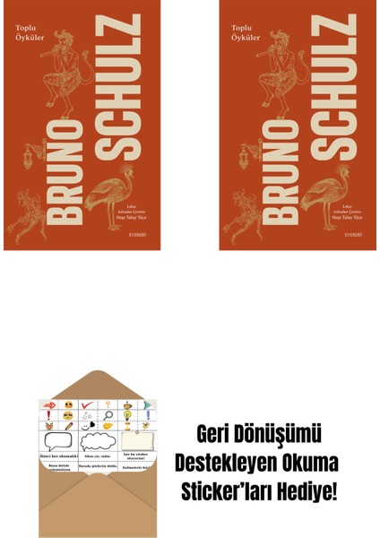 Bruno Schulz - Toplu Öyküler (Ciltli) + Bruno Schulz - Toplu Öyküler + Okuma Sticker'ları