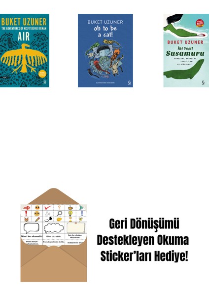 Air - The Adventures Of Misfit Defne Kaman + Oh To Be A Cat! + Iki Yeşil Su Susamuru (Midi Boy) + Okuma Sticker'ları