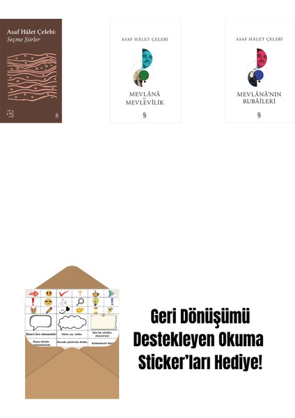 Everest Açıkhava 35 - Seçme Şiirler + Mevlana ve Mevlevilik + Mevlana'nın Rubaileri + Okuma Sticker'ları