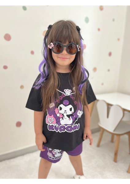 Kuromi Baskılı Kız Çocuk Takım (%100 Pamuklu)