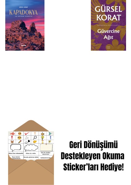 Kapadokya (Ciltli) + Güvercine Ağıt + Okuma Sticker'ları