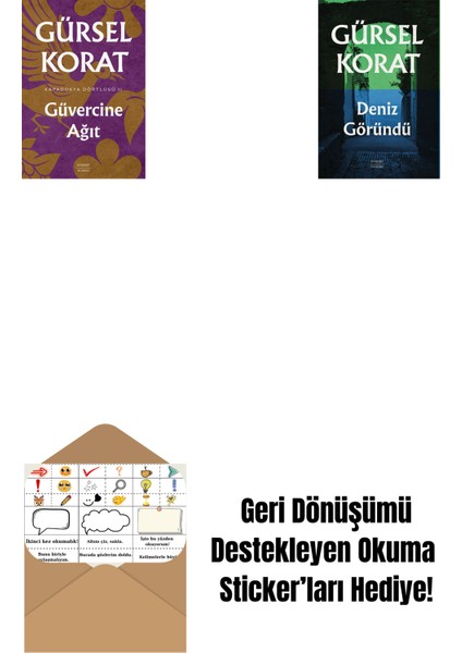 Güvercine Ağıt + Deniz Göründü + Okuma Sticker'ları