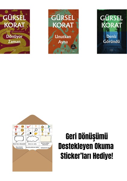 Dönüyor Zaman + Unutkan Ayna + Deniz Göründü + Okuma Sticker'ları