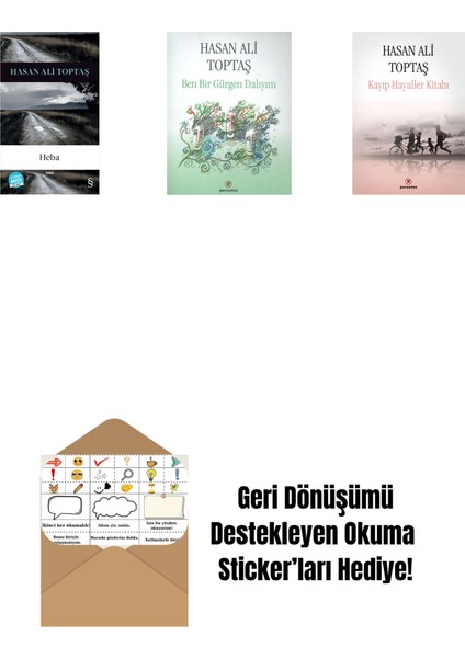 Heba (Midi Boy) + Ben Bir Gürgen Dalıyım + Kayıp Hayaller Kitabı + Okuma Sticker'ları