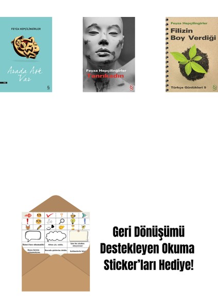 Arada Aşk Var + Tanrıkadın + Filizin Boy Verdiği + Okuma Sticker'ları