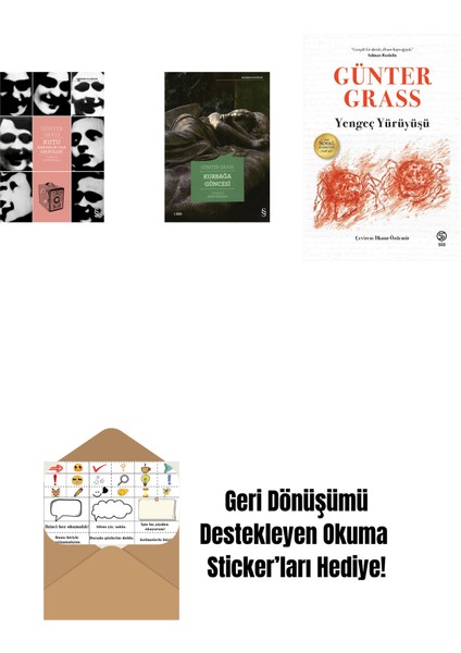 Kutu + Kurbağa Güncesi + Yengeç Yürüyüşü + Okuma Sticker'ları