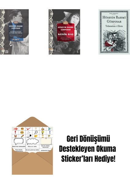Kuyrukluyıldız Altında Bir Izdivaç (Cep Boy) + Kesik Baş (Günümüz Türkçesiyle) + Tebessüm-I Elem + Okuma Sticker'ları