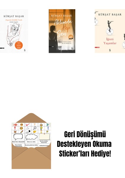 Dışarda Kötülük Vardı (Ciltli) + Aklımda Hep Sen (Midi Boy) + Iğreti Yaşamlar + Okuma Sticker'ları