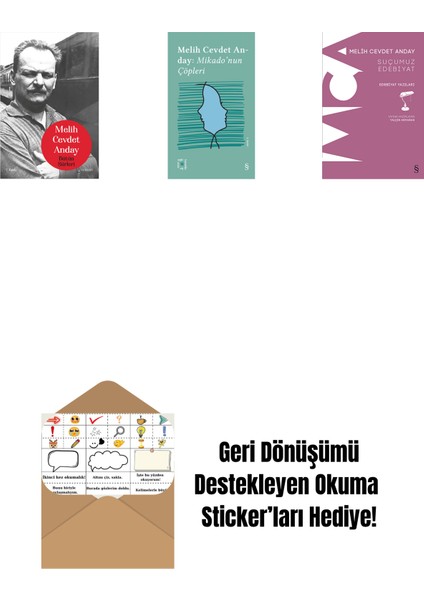 Melih Cevdet Anday - Bütün Şiirleri (Ciltli) + Everest Açıkhava 3 - Mikado’nun Çöpleri + Suçumuz Edebiyat + Okuma Sticker'ları