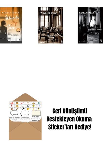 Aklımda Hep Sen (Midi Boy) + Çok Güldük, Ağlamayalım + Music By My Bedside + Okuma Sticker'ları