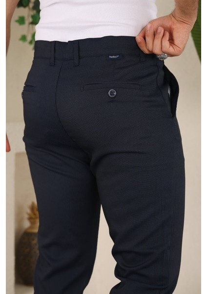 Erkek Casual Slim Fit Cord Desenli Kumaş Pantolon