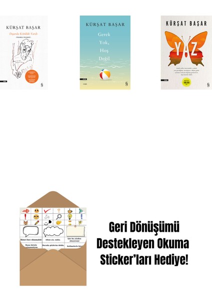 Dışarda Kötülük Vardı (Ciltli) + Gerek Yok, Hoş Değil + Yaz + Okuma Sticker'ları