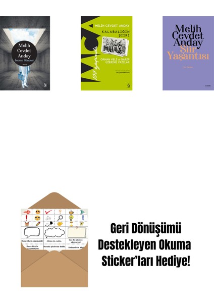 Isa’nın Güncesi (Ciltli) + Kalabalığın Şiiri + Şiir Yaşantısı - Şiir Yazıları + Okuma Sticker'ları