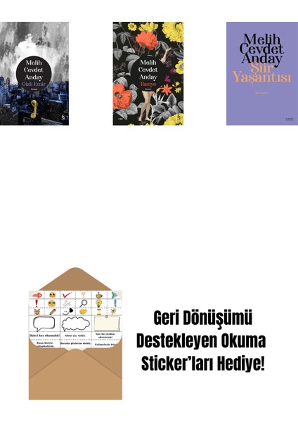 Gizli Emir (Ciltli) + Raziye (Ciltli) + Şiir Yaşantısı - Şiir Yazıları + Okuma Sticker'ları