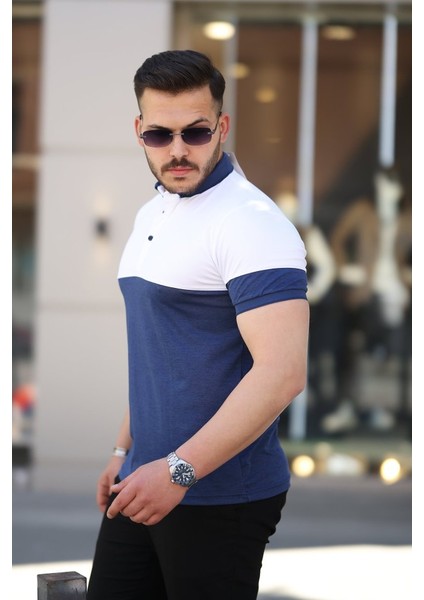 Erkek Yakalı Çift Renk Kısa Kollu T-Shirt fiyatları