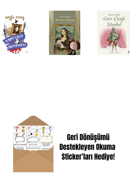 Hayatımın Müsveddesi + Mırmır Osman + Gece Çiçeği Istanbul + Okuma Sticker'ları