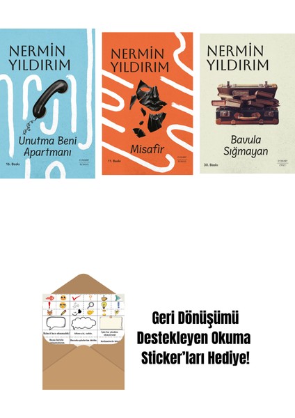 Unutma Beni Apartmanı (Ciltli) + Misafir (Ciltli) + Bavula Sığmayan + Okuma Sticker'ları