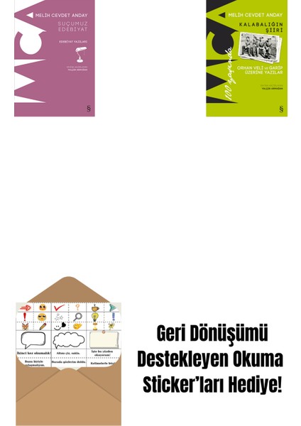 Suçumuz Edebiyat + Kalabalığın Şiiri + Okuma Sticker'ları