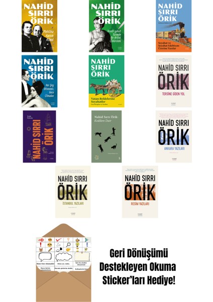 Nahid Sırrı Örik 11 Kitap Set + Okuma Sticker'ları