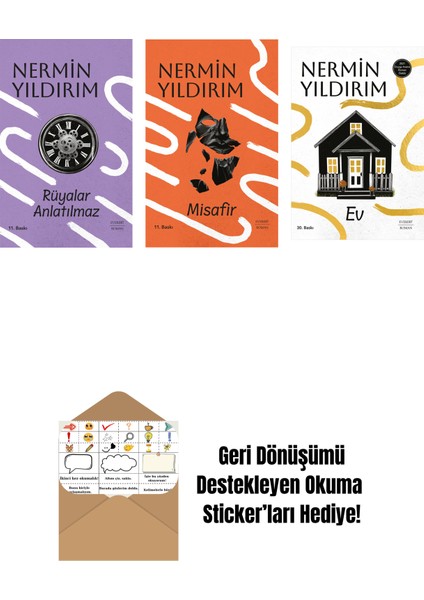 Rüyalar Anlatılmaz (Ciltli) + Misafir (Ciltli) + Ev + Okuma Sticker'ları