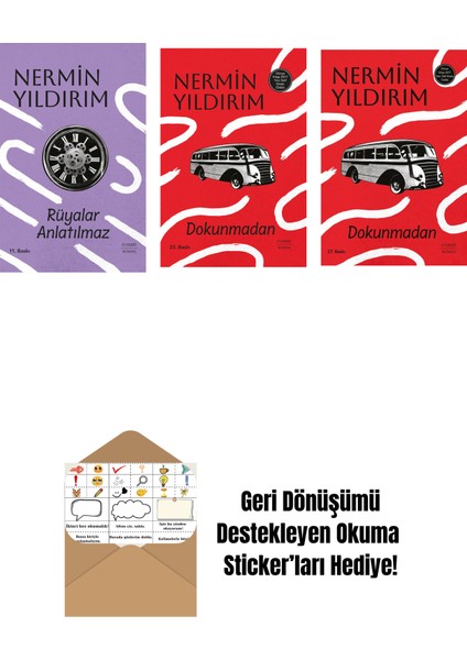 Rüyalar Anlatılmaz (Ciltli) + Dokunmadan (Ciltli) + Dokunmadan + Okuma Sticker'ları